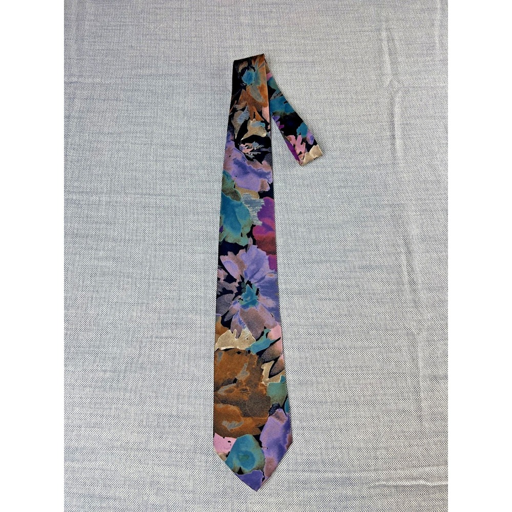 Boston Traders Tie Abstract Floral Designer Work Core Special Occassion Colorful